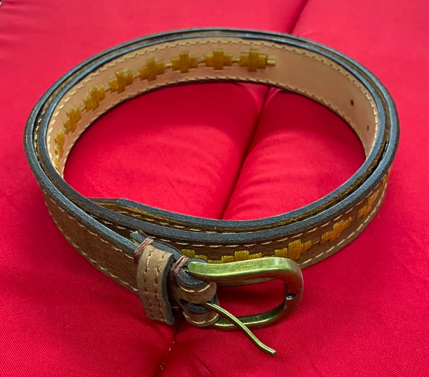 Cinturón Cuero Bordado