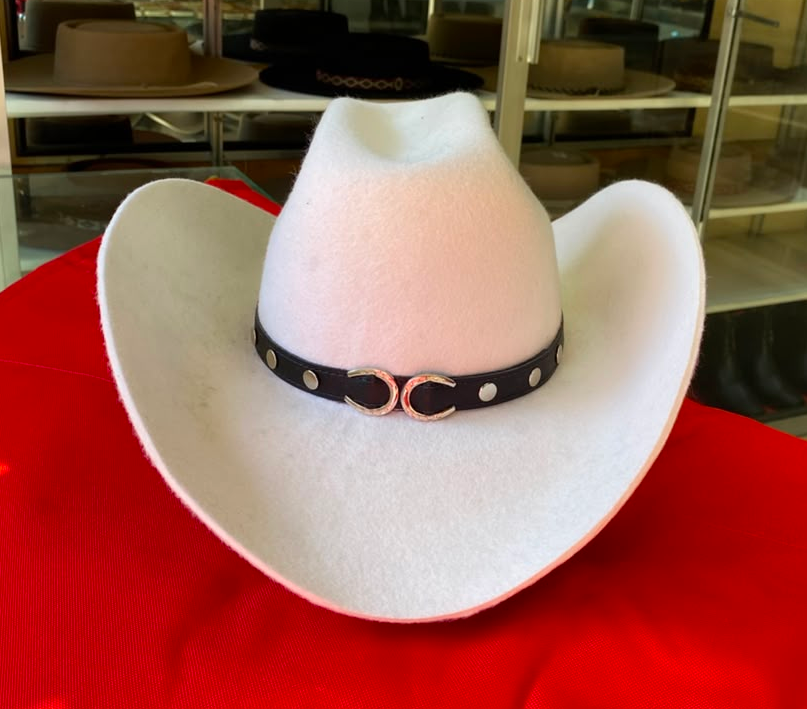 Sombrero Texano Paño Blanco