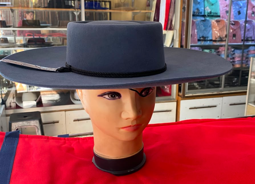 Sombrero Pelo de Conejo Gris Oscuro