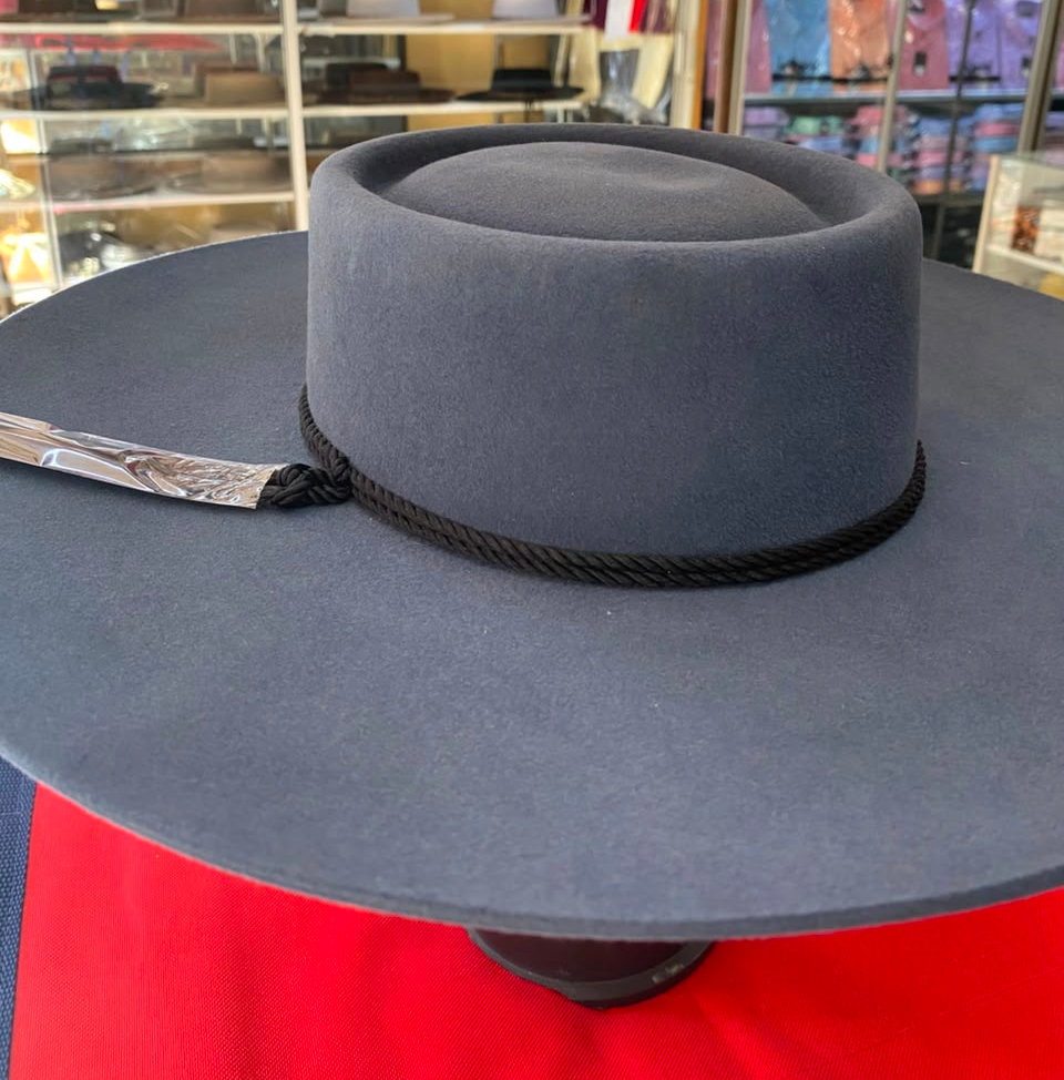 Sombrero Pelo de Conejo Gris Oscuro
