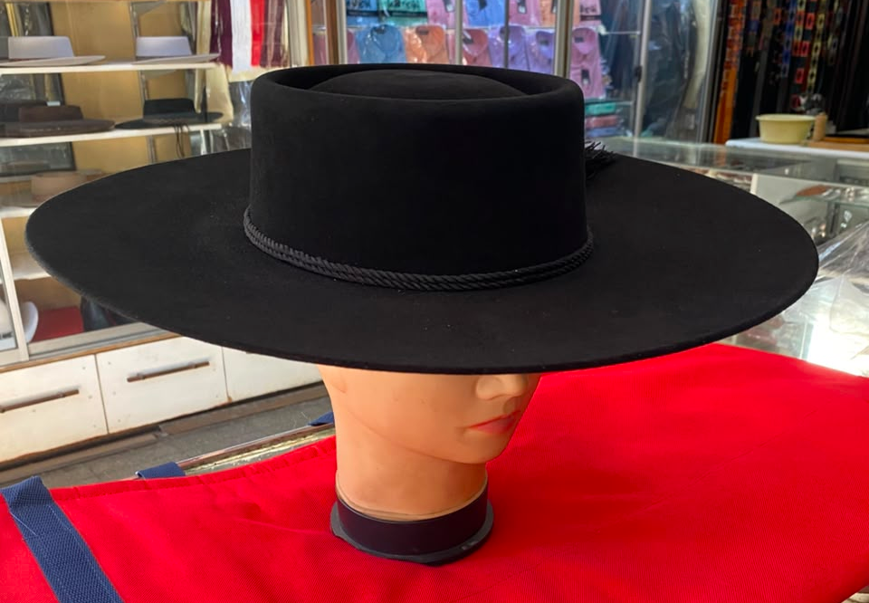 Sombrero Pelo de Conejo Negro