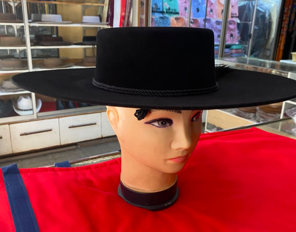 Sombrero Pelo de Conejo Negro