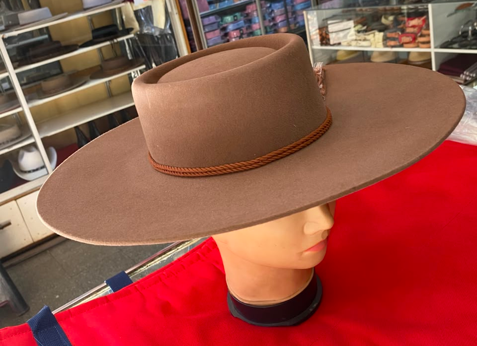 Sombrero Pelo Conejo Caramelo
