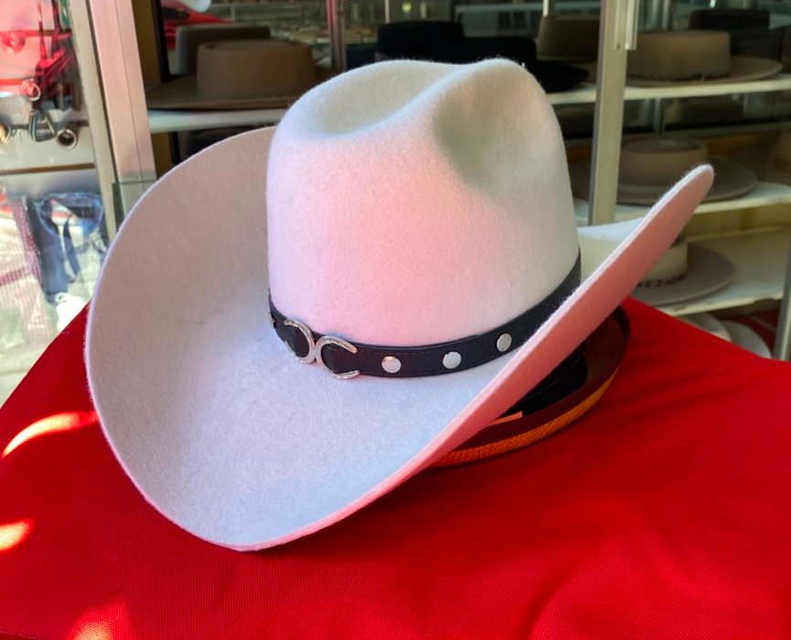 Sombrero Texano Paño Blanco